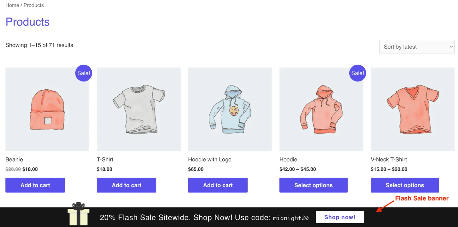 flash sale banner