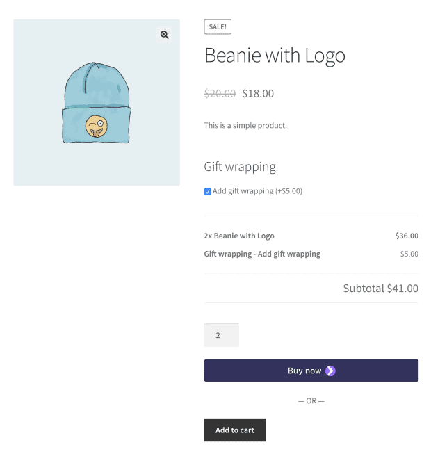 WooCommerce Product Add-ons customizer