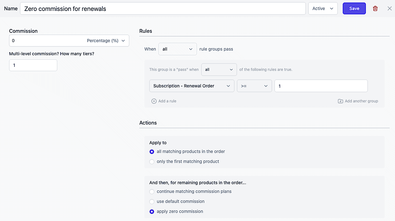 zero recurring commissions