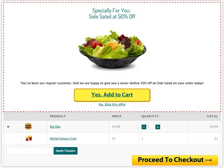 WooCommerce cross-sells offer on related products
