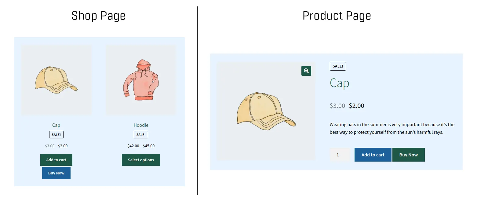 WooCommerce direct checkout with buy now button