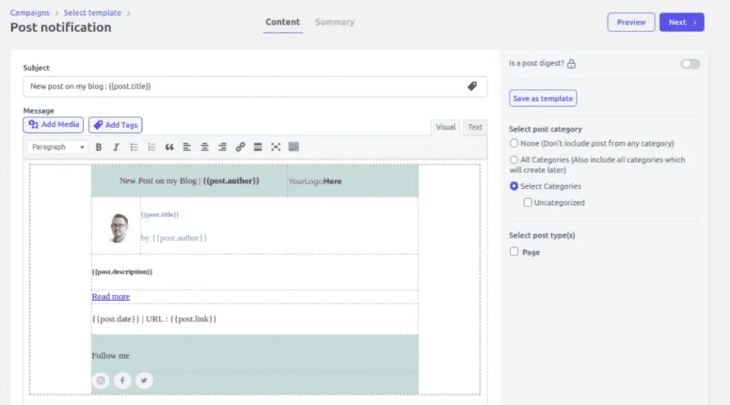 WooCommerce email marketing campaign