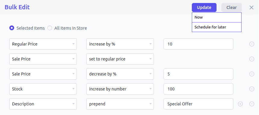bulk edit product details