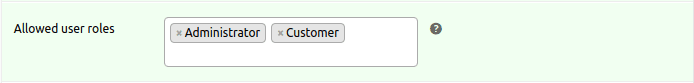 User roles restriction