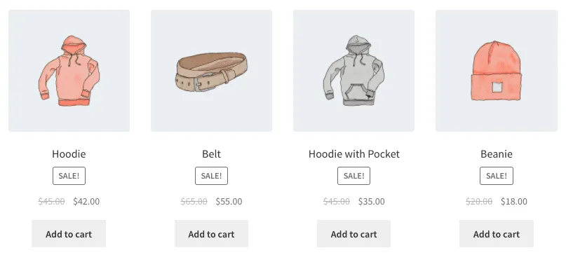 shortcode to display products on sale