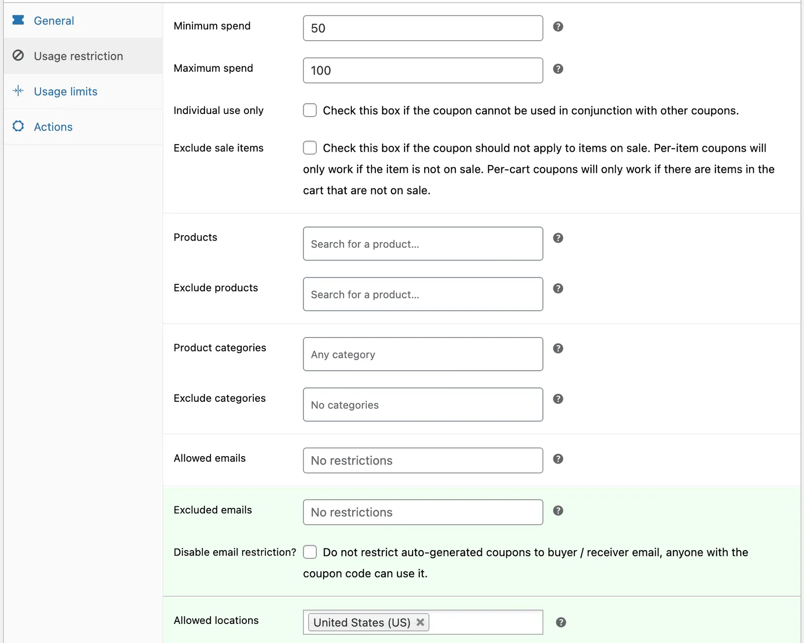set min max amount for tiered pricing