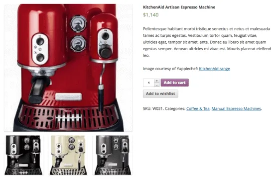 WooCommerce Wishlist plugiin front end