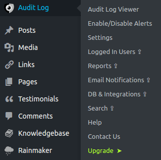 WP activity log installation