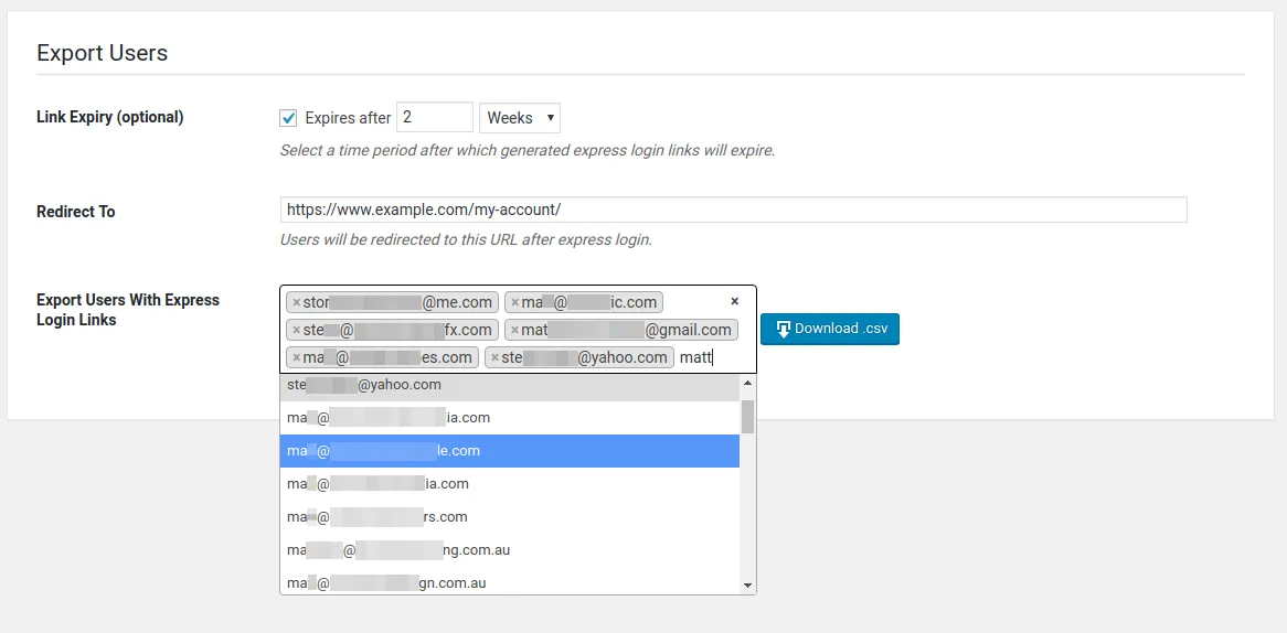 express-login-export-users