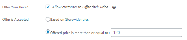 What happens when an offer is not accepted