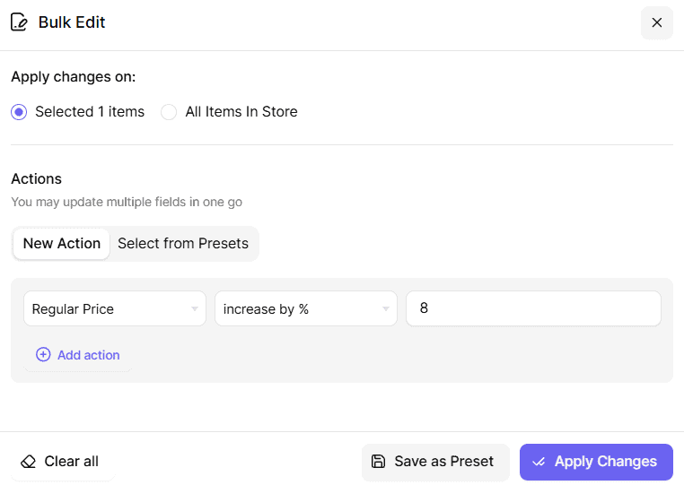 smart manager bulk edit sale price