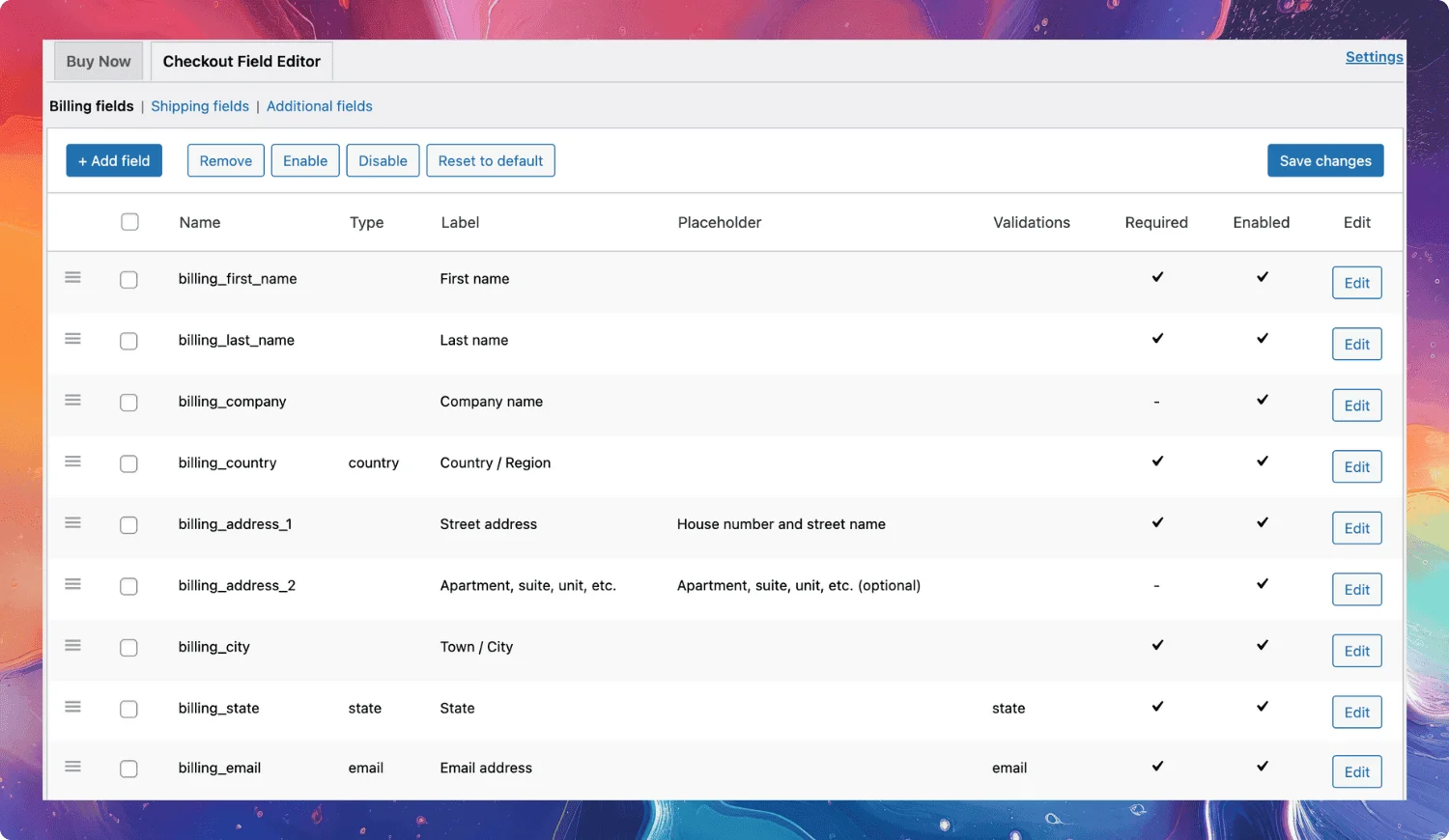 cashier woocommerce checkout field editor