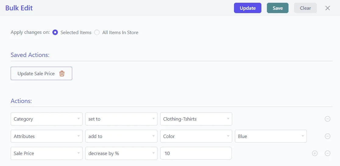 bulk edit product price with Smart Manager