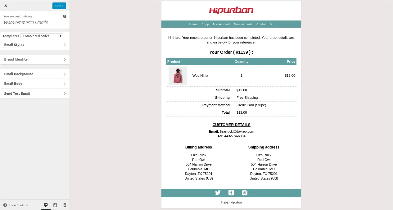 storeapps email customizer for woocommerce plugin dashboard