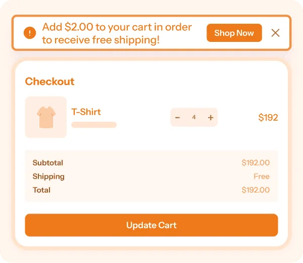 StoreApps Cashier cart notices
