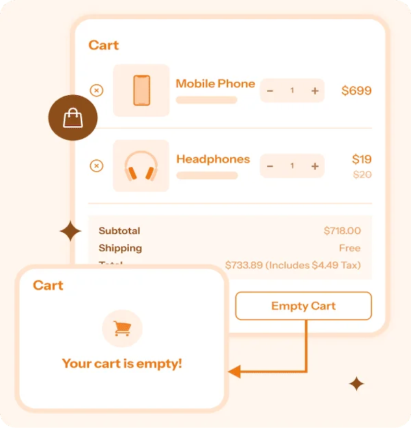 StoreApps Cashier empty cart