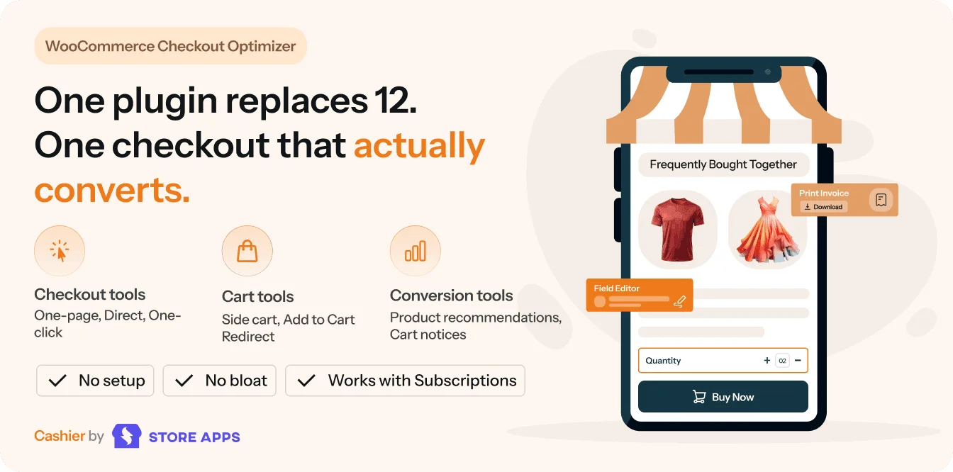 StoreApps Cashier for WooCommerce plugin hero banner