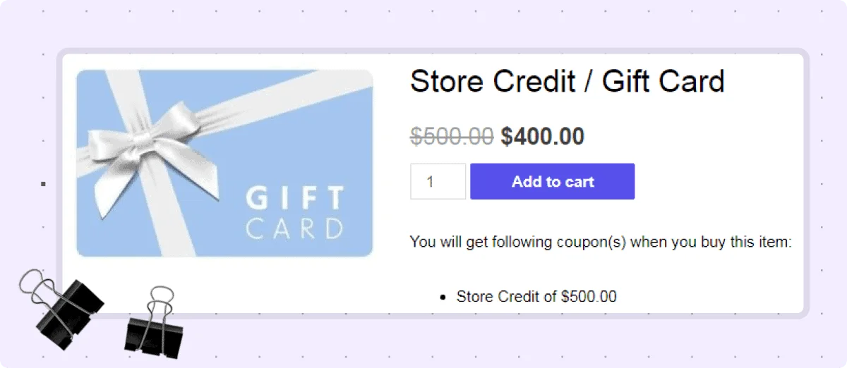 sell store credit in WooCommerce