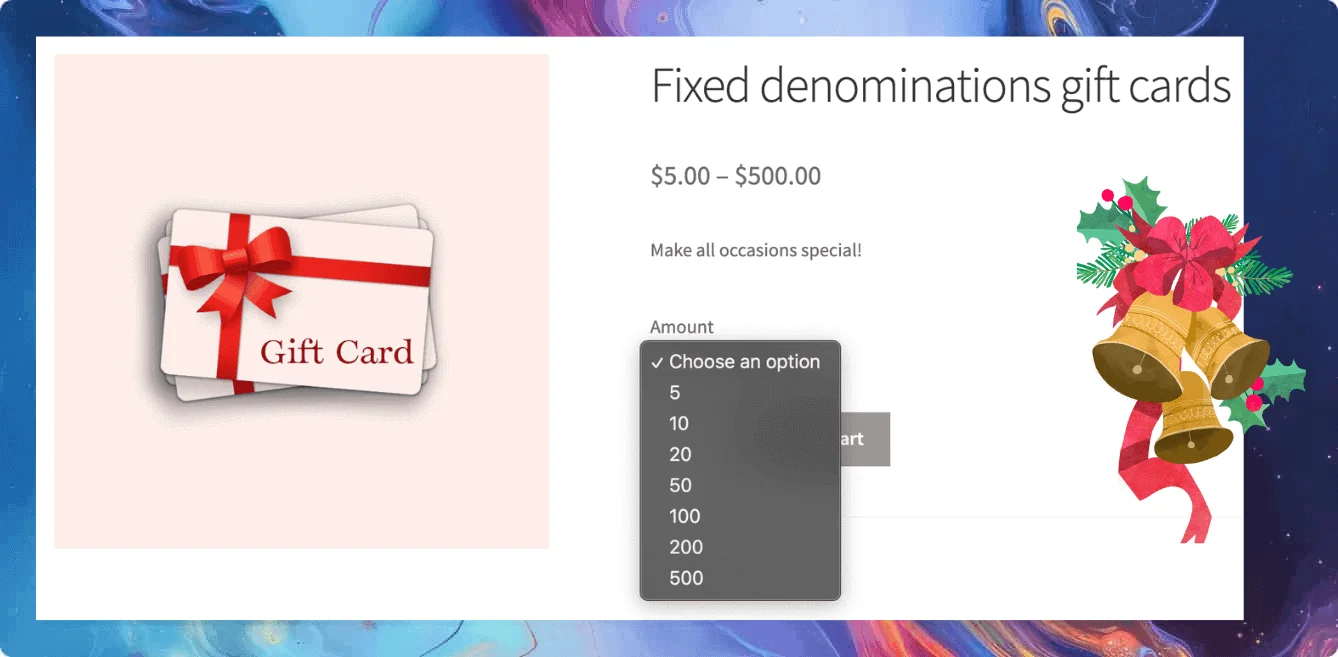 gift cards for WooCommerce by Smart Coupons