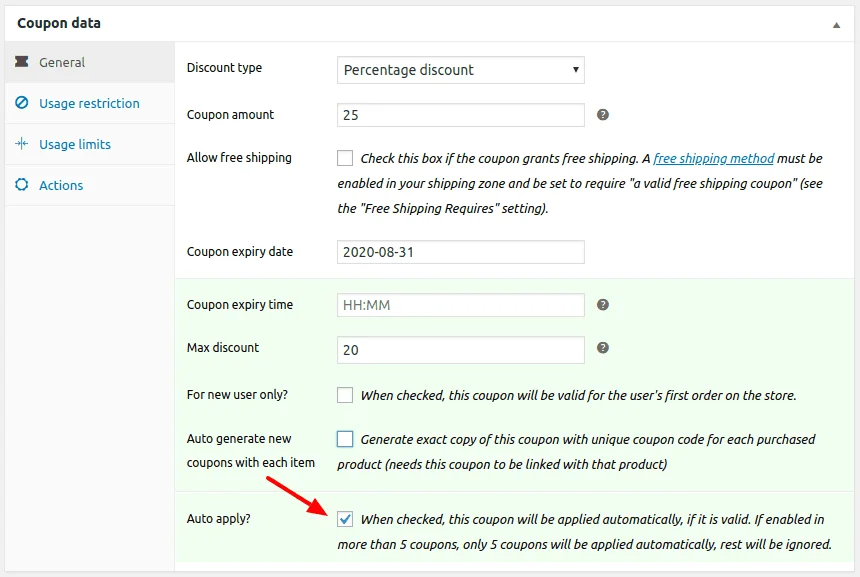 woocommerce coupon code automation