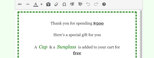 woocommerce coupon code notice for sitewide